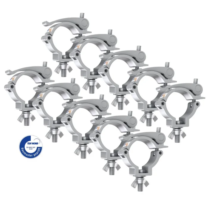 10er Set GLOBAL TRUSS Half Coupler / Trussaufnehmer Quick 48-51mm bis 100kg