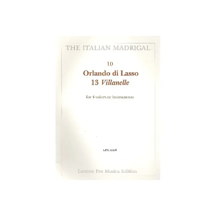 13 villanelle for 4 voices or