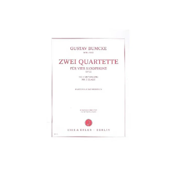 2 Quartette op.23 für 4 Saxophone