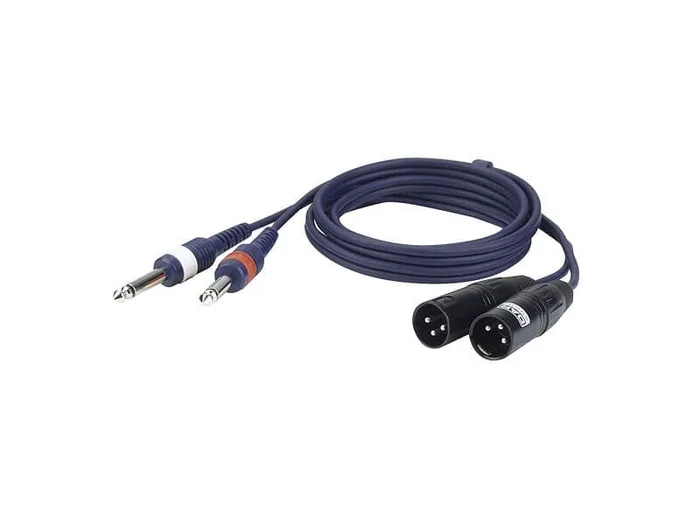2 XLR Male to 2 JACK plugs 150cm