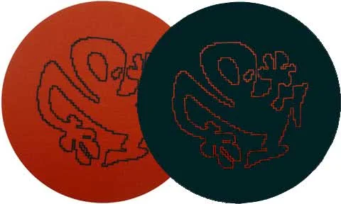 2x Slipmats – Plasticman Silhouette – Red & Black