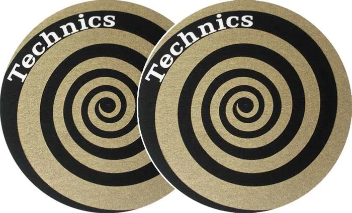 2x Slipmats – Technics Spiral – Gold