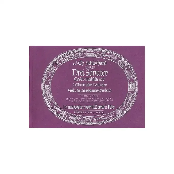 3 Sonaten für Altblockflöte, 2 Oboen (Vl), Viola