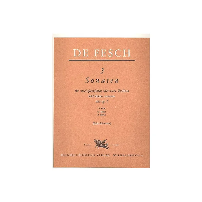 3 Sonaten op.7 für 2 Flöten und Bc