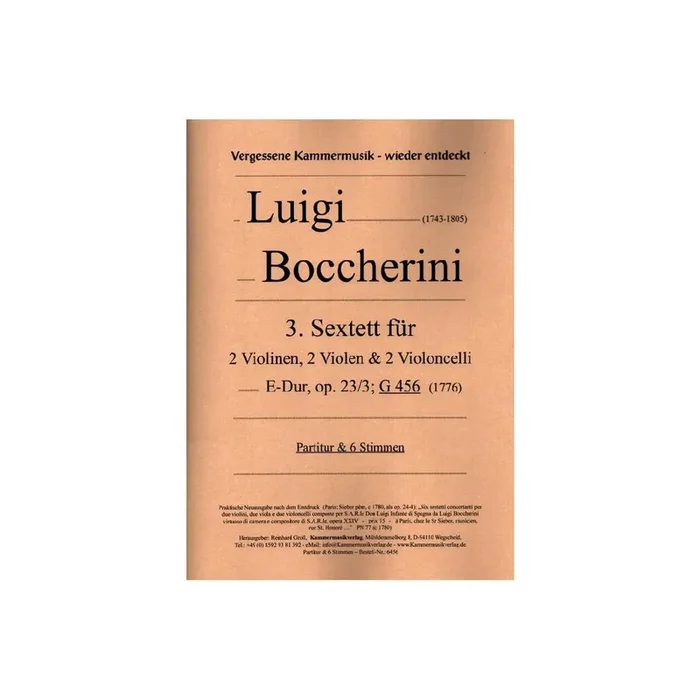 3. Streichsextett op.23,3 E-Dur G456