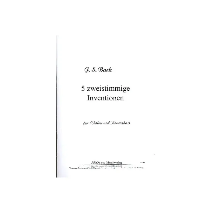 5 zweistimmige Inventionen