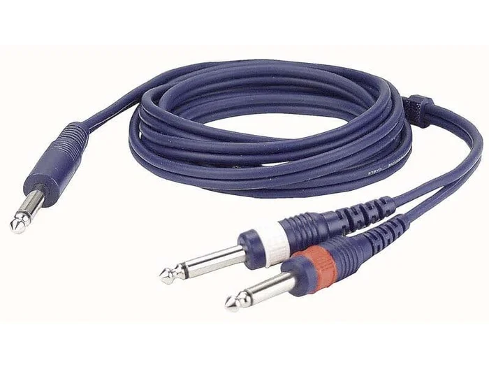 6,35 Mono Jack to Double 6,35 Mono Jack 150cm
