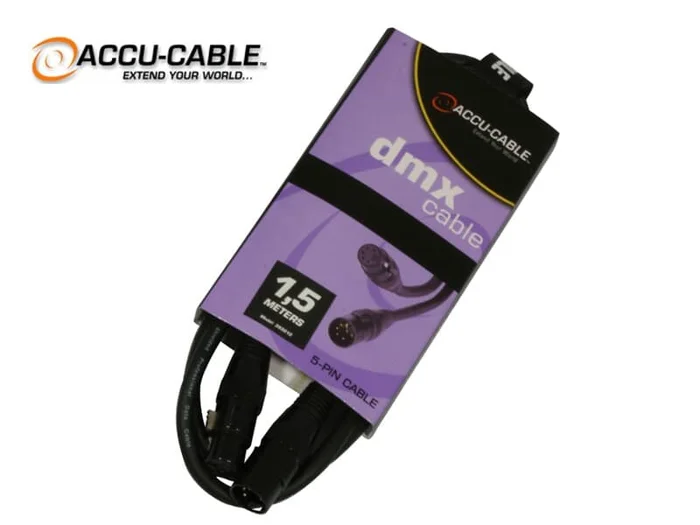 Accu-Cable AC-DMX5/1,5 5-Pol DMX Kabel mit 1,5m Länge
