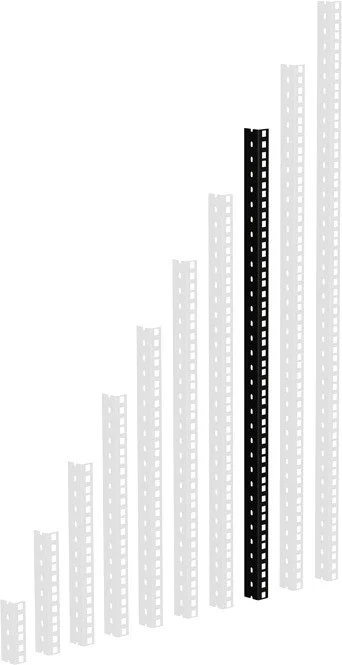 Adam Hall 19″ Parts 61535 B 16 HD Rackschiene schwarz 16 HE