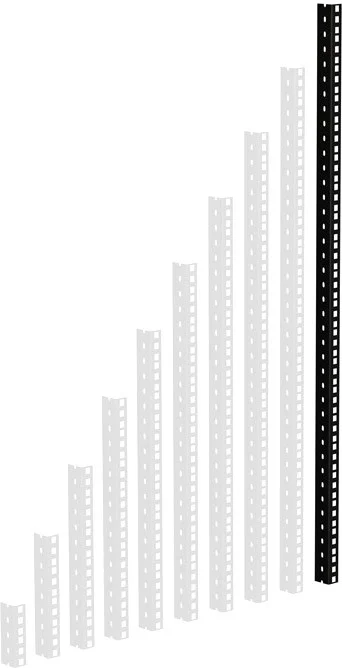 Adam Hall 19″ Parts 61535 B 20 HD Rackschiene schwarz 20 HE