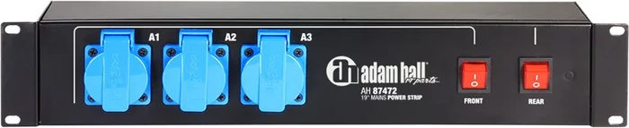 Adam Hall 19″ Parts 87472 19″ Steckdosenleiste 9-fach, 2 HE