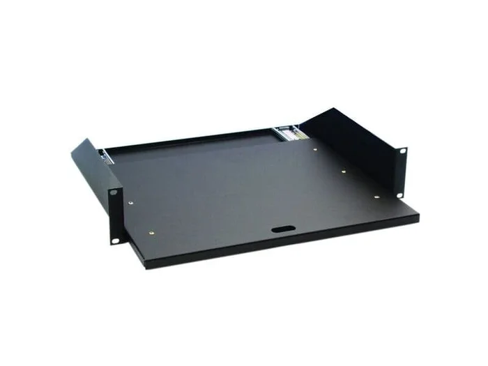 Adam Hall 19″ Rackwanne 2 HE mit Auszugsschienen