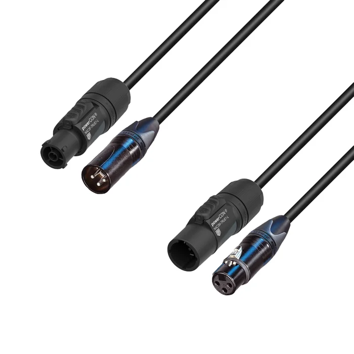 Adam Hall 5 STAR H TCON A 0300 – Audio Hybrid Kabel Powercon True1 + XLR 3m