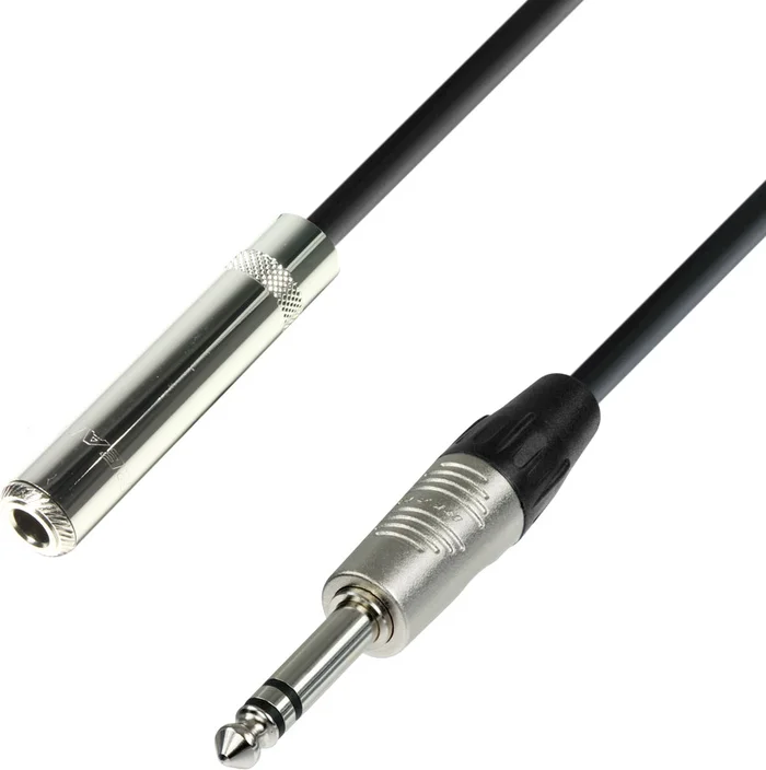 Adam Hall Cables 4 STAR BOV 0150 – Symmetrisches Kabel REAN® Klinke Female TRS x Klinke TRS | 1,5 m