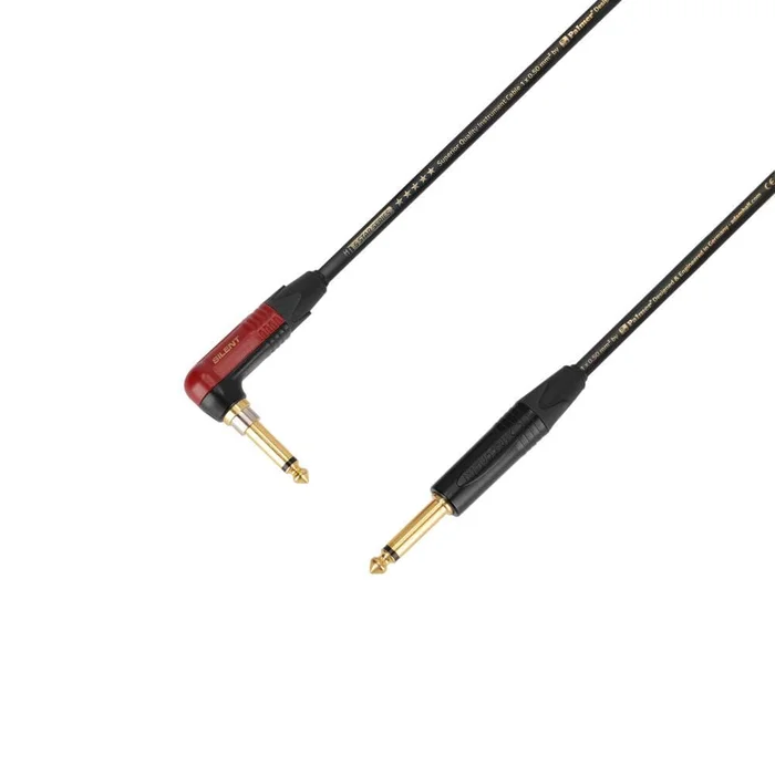 Adam Hall Cables 5 STAR IPR 0600 PALMER® CABLE SILENT – Instrumentenkabel – Palmer® & Neutrik silentPLUG® Winkelklinke x Klinke TS – 6 m