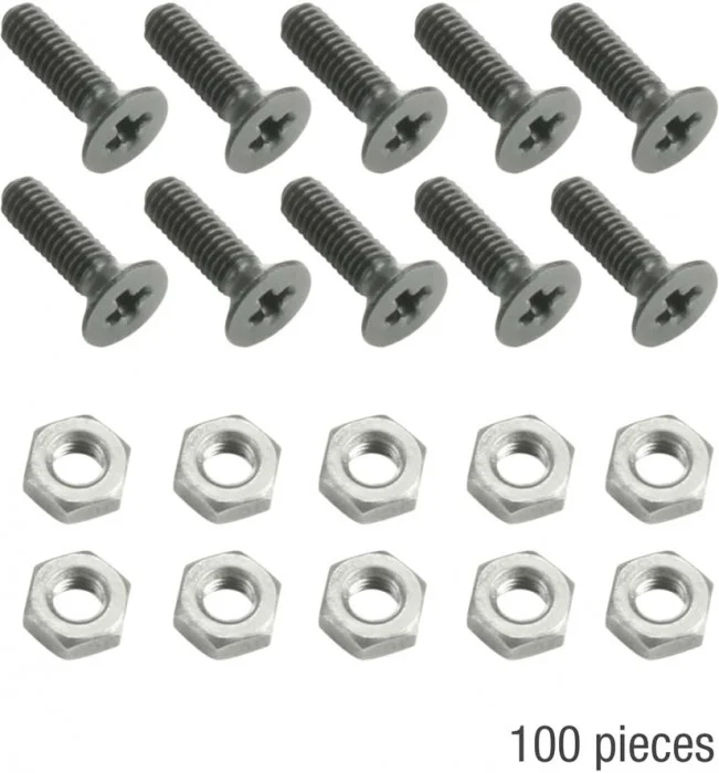 Adam Hall Hardware 5420 BLK M 100 AH 100er Set Kreuzschlitzschraube M3 x 1