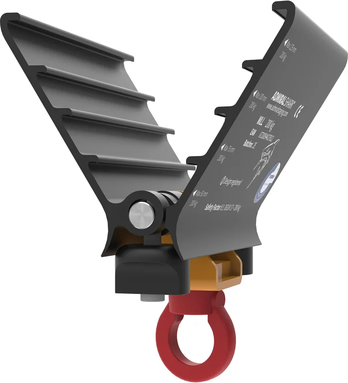 Admiral Shark Keder Clamp Tentclamp schwarz, M10 / M12, 50-125mm, Tragkraft: 200kg