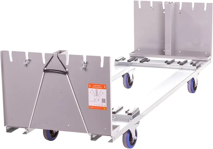 Admiral Stage Deck Dolly 2 mtr montiert 4x Lenkrollenbremse