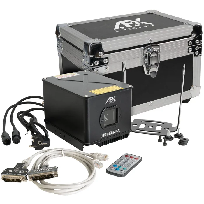 AFX LZR3000RGB-IP-FC 3W RGB ILDA/DMX LASER IM FLIGHTCASE