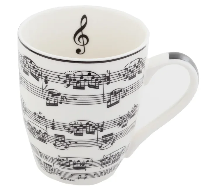 agifty M7000 Tasse Notenzeilen weiß