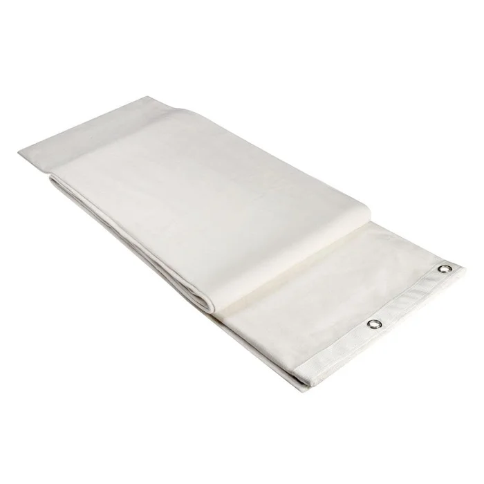 ah Accessories 0160 X 33 WH – Akustikmolton B1 mit brünierten Ösen, gesäumt, 3 x 3 m, creme