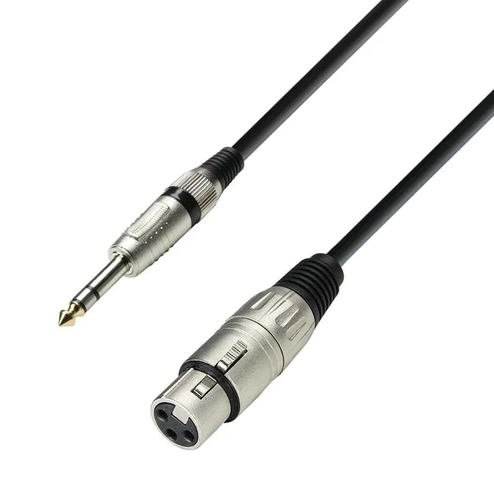 ah Cables 3 STAR BFV 0100 – Symmetrisches Kabel – Adam Hall® XLR Female x Klinke TRS – 1 m