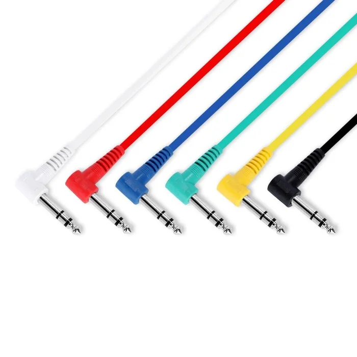 ah Cables 3 STAR BGG 0060 SET – Set of 6 patch cables 6,3 mm 0,60 m mit Winkelsteckern