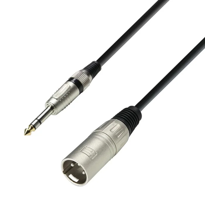 ah Cables 3 STAR BMV 0100 – Symmetrisches Kabel – Adam Hall® XLR Male x Klinke TRS – 1 m