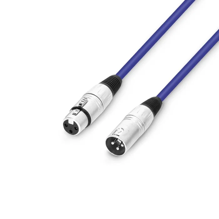 ah Cables 3 STAR MMF 0050 BL – Mikrofonkabel XLR female auf XLR male 0,5 m blau