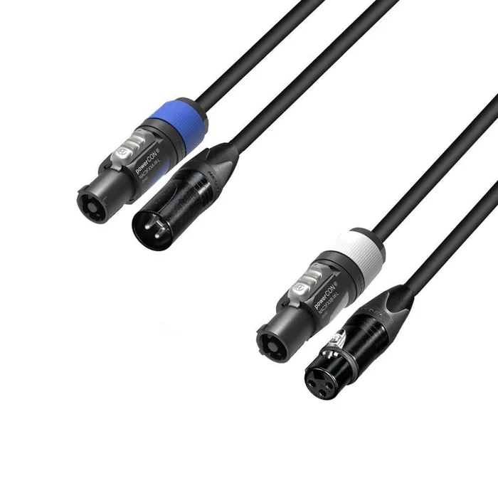ah Cables – 5 STAR H PCON A 1000 – Hybridkabel Audio Neutrik® XLR x powerCON® – 10 m