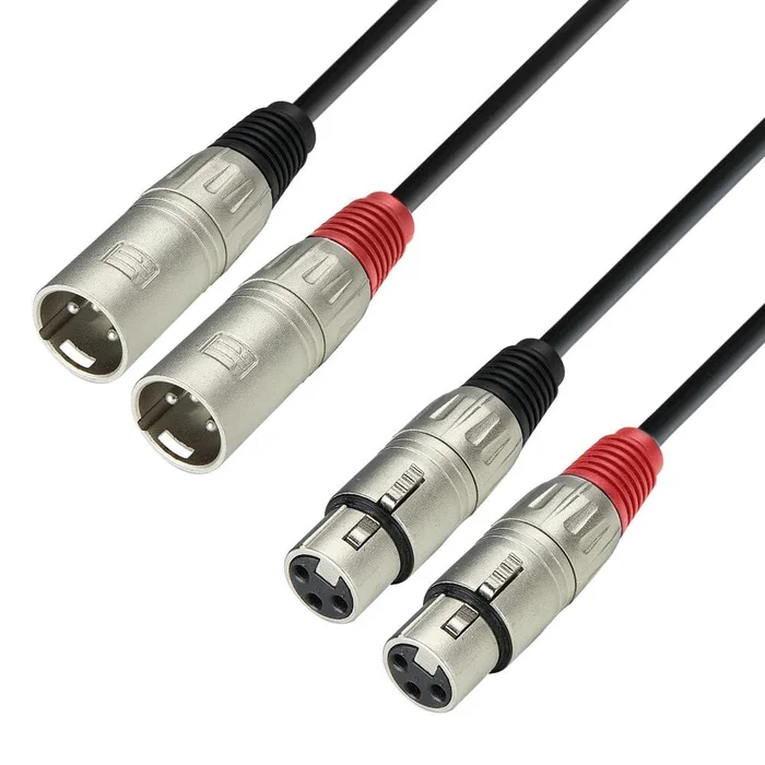 ah Cables K3 TMF 0100 – Audiokabel 2 x XLR Stecker auf 2 x XLR Buchse, 1 m