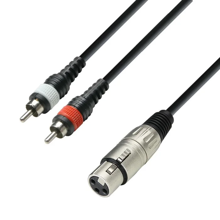 ah Cables K3 YFCC 0600 – Audiokabel XLR-Buchse auf 2 x RCA-Stecker, 6 m