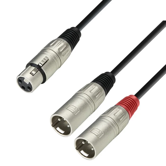 ah Cables K3 YFMM 0100 – Audiokabel XLR Buchse auf 2 x XLR Stecker, 1 m
