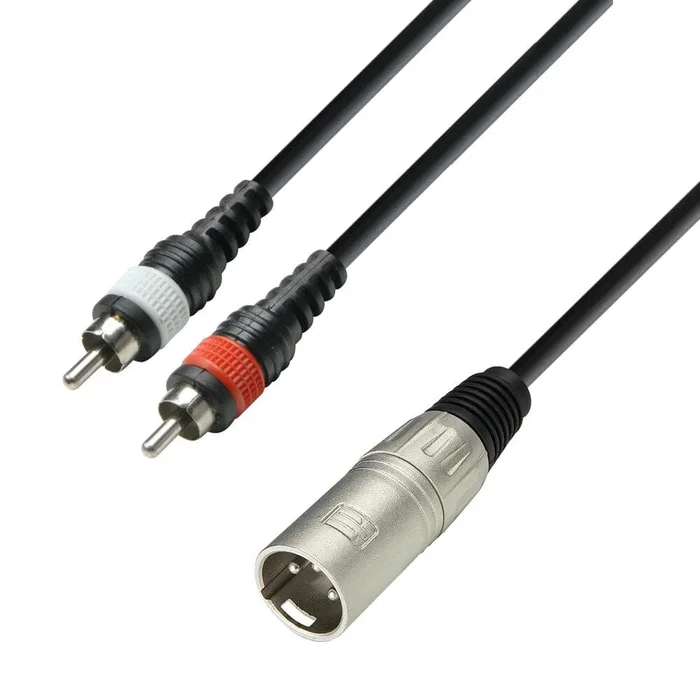 ah Cables K3 YMCC 0600 – Audiokabel XLR-Stecker auf 2 x RCA-Stecker, 6 m