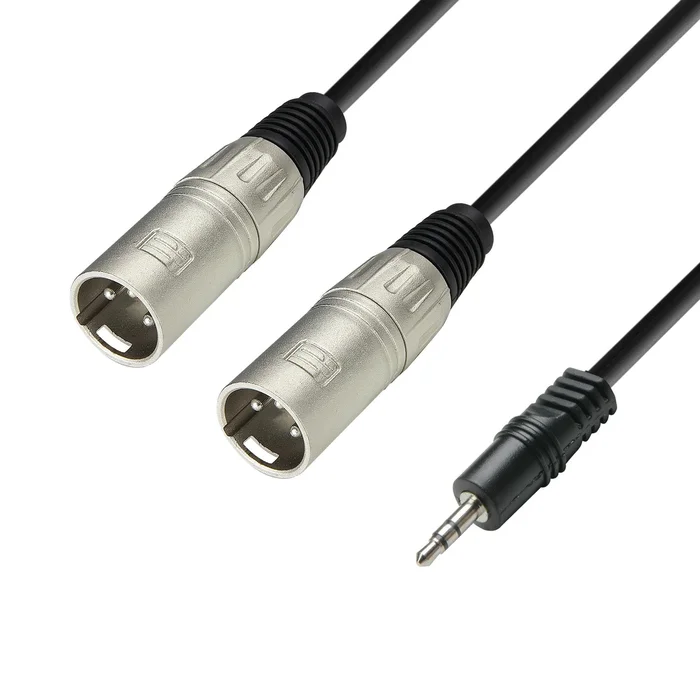 ah Cables K3 YWMM 0600 – Audiokabel 3,5 mm Klinke stereo auf 2 x XLR Buchse 6 m