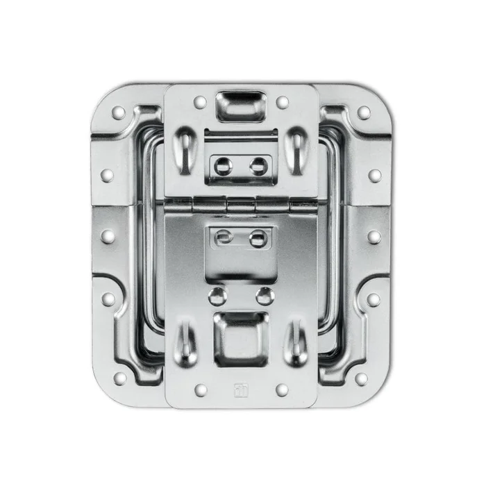 ah Hardware 270755 – Deckelfeststeller gekröpft mit Scharnier, Klick-Stop-Funktion und Nietschutz