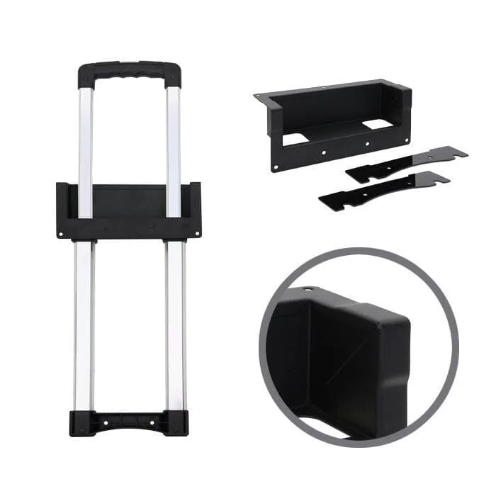 ah Hardware 3476021 – Versenkter Ausziehgriff 1 Auszug, schwarze Schale gekröpft Länge 528 – 808 mm