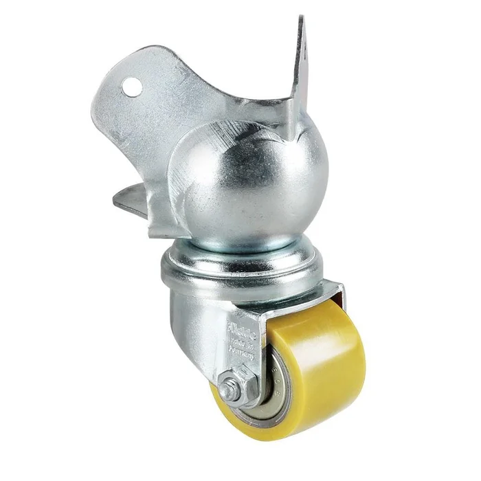 ah Hardware 37441 – Lenkrolle 100 mm mit blauem Rad und Feststelle