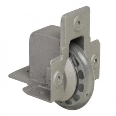 ah Hardware 37551S – Kanteneinbaurolle mit weichem Rad 75 mm