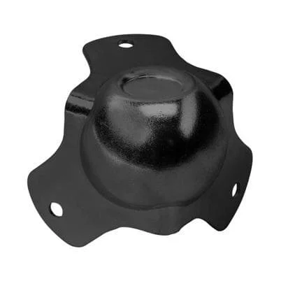 ah Hardware 4122 BLK – Kugelecke mittel dreischenklig mit Stapelmulde, schwarz