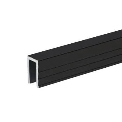 ah Hardware 6200 BLK – Aluminium Kappe für 7 mm Trennwände, schwarz