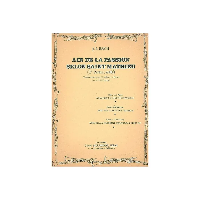 Air de la passion selon St.Mathieu