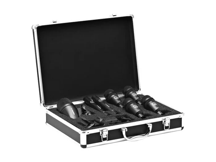 AKG Drum Set Session I – 4x P4 inkl. Halterung + 1x P2 + 2x P17 + Alukoffer