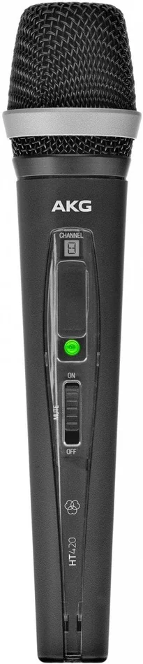 AKG HT420 – 614-630 MHz, BU2 – Handsender, dynamische D5 Mikrofonkapsel, high/low-Gain schaltbar, ei