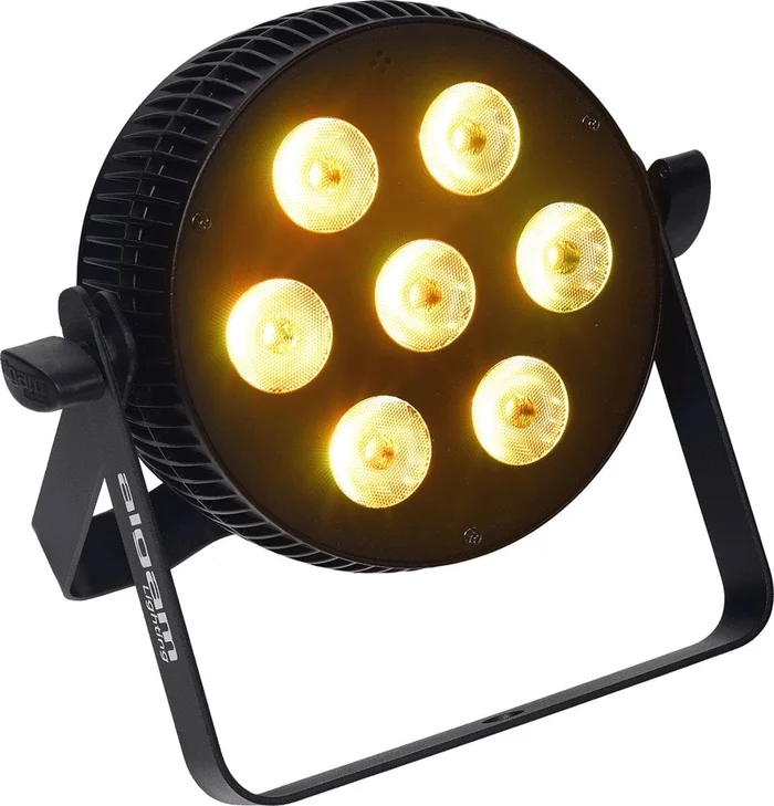 algam Lighting SLIMPAR-710-HEX – Hex – LED-Scheinwerfer, 7 LEDs, 10W, RGBWAUV