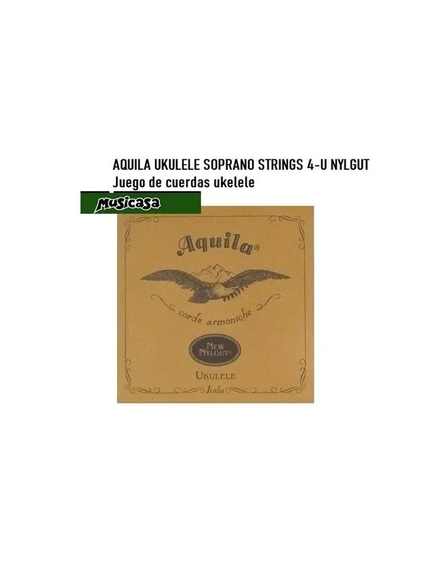 AQUILA UKULELE SOPRANO STRINGS 4-U NYLGUT Juego de cuerdas ukelele