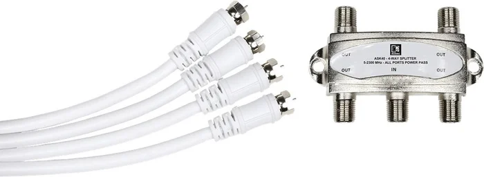Audac ASK 40 S – 4-Wege Antennenverteiler Set