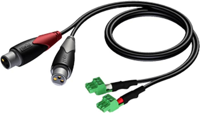 Audac CLA 83515 Kabel 2 x XLR Female auf 2 x Terminal Block (3P-3.81MM) 1,