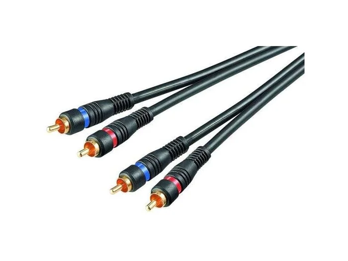 Audio-Video-Kabel 5,0 m lose Ware, 2 x Cinchstecker > 2 x Cinchstecker