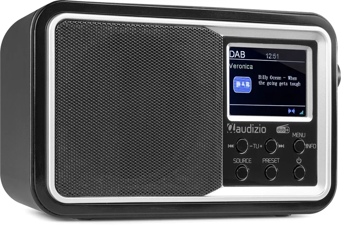 Audizio Anzio Tragbares DAB+ Radio mit Batterie Schwarz